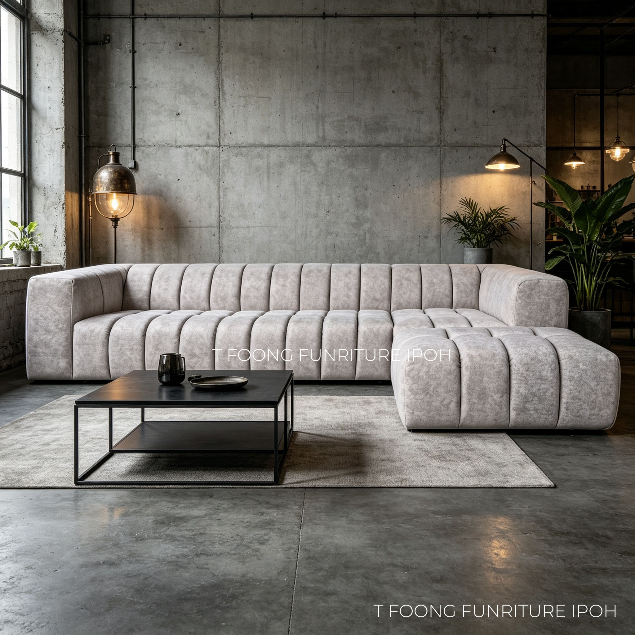 Tania Grand Channel-Tufted Custom Sofa – Custom Sizing, Premium Fabric,and Color