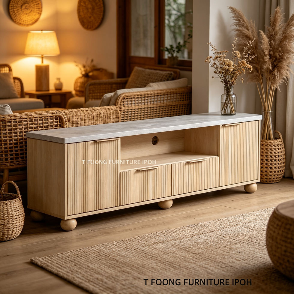Thumbnail: Kara Japandi Fluted TV Cabinet