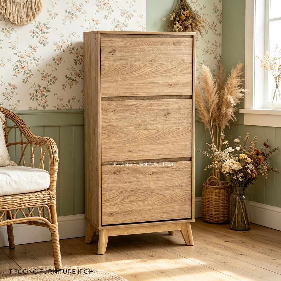 Oslo Super Thin 3-Compartment Shoe Cabinet