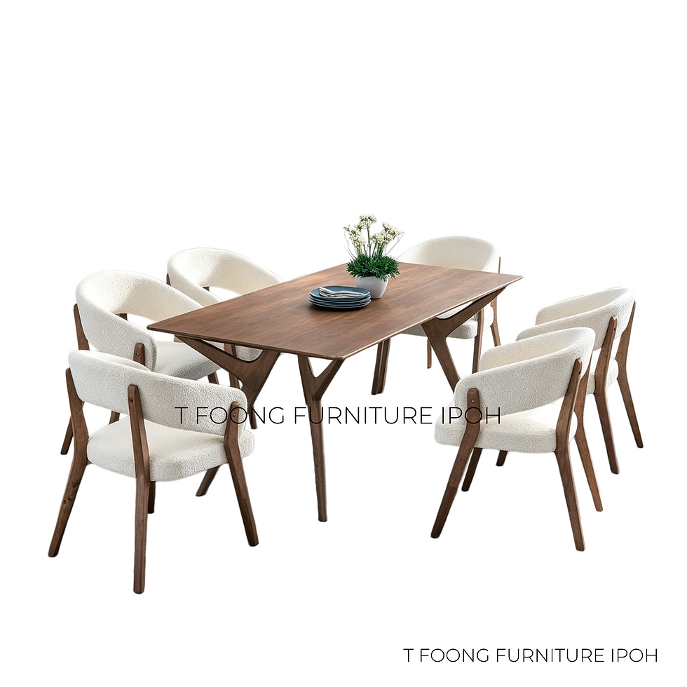 Thumbnail: Aurora 6-Seater Solid Wood Dining Set