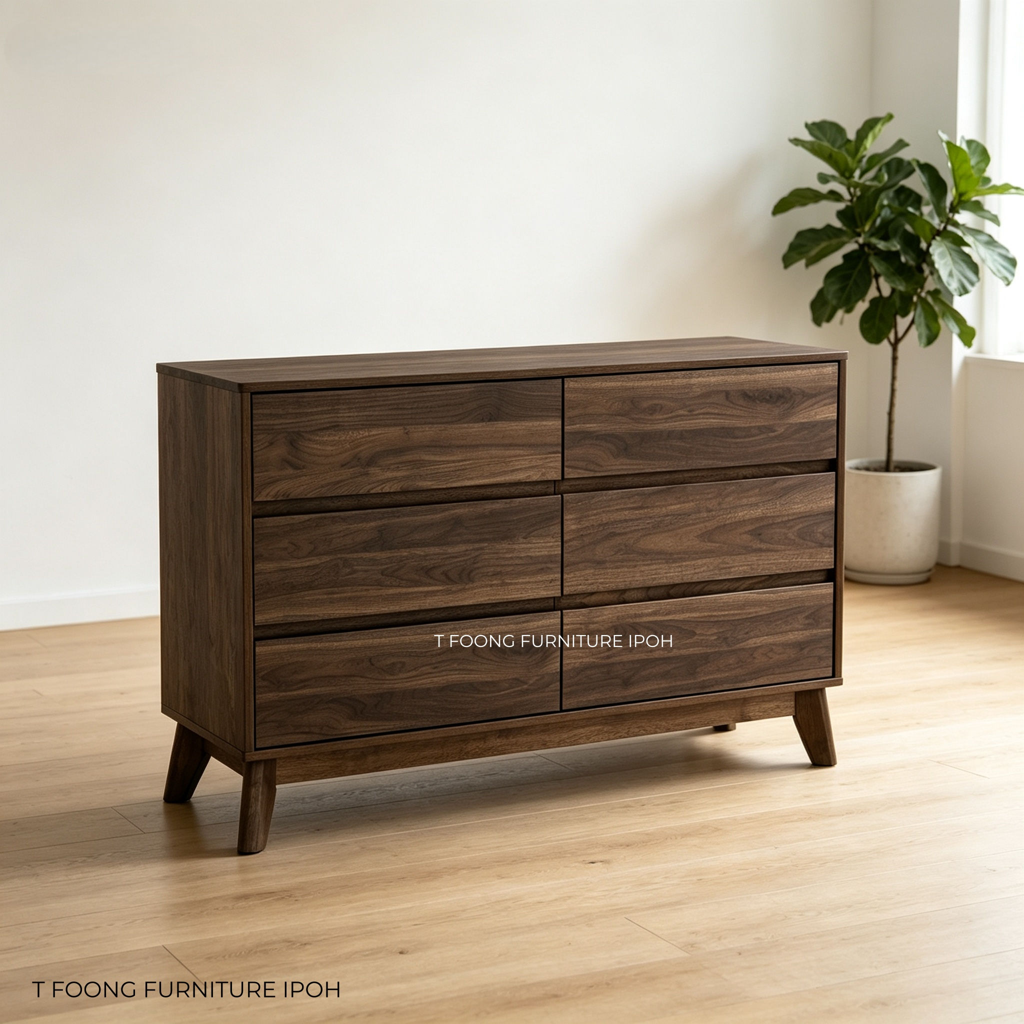 Oslo Wide Natural Oak Dresser – 6-Drawer Double Chest Drawer