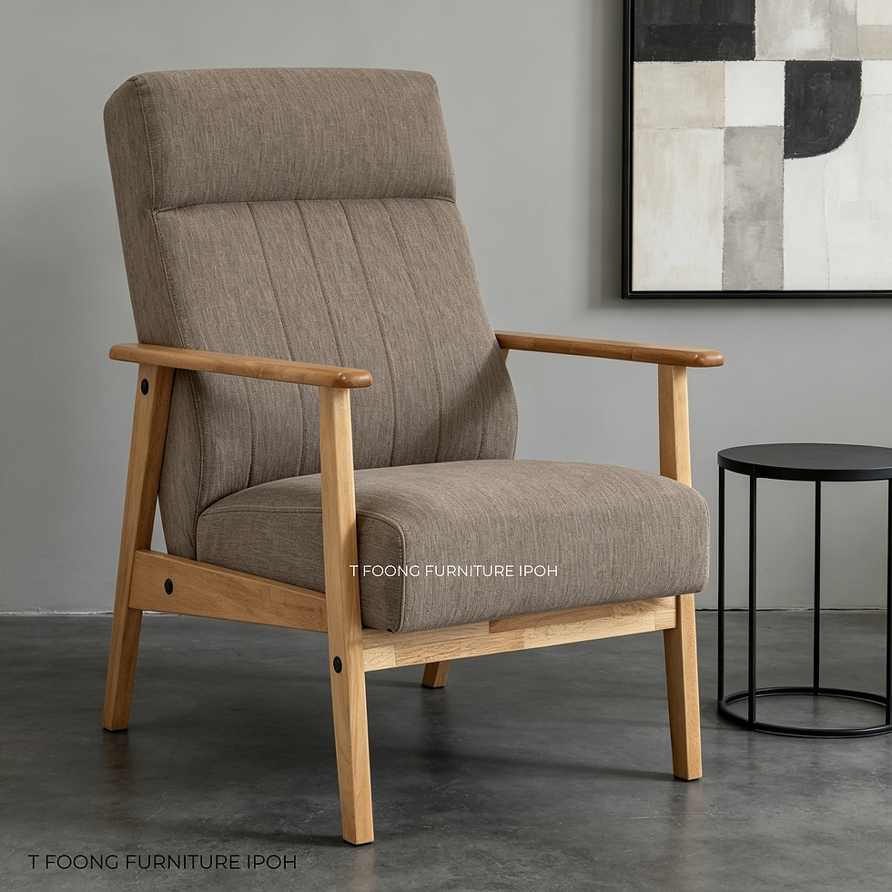 Thumbnail: Mid-Century Modern High-Back Accent Chair 1S Sofa
