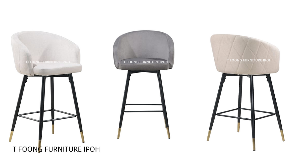Thumbnail: Modern bar stools with curved backrests and black legs