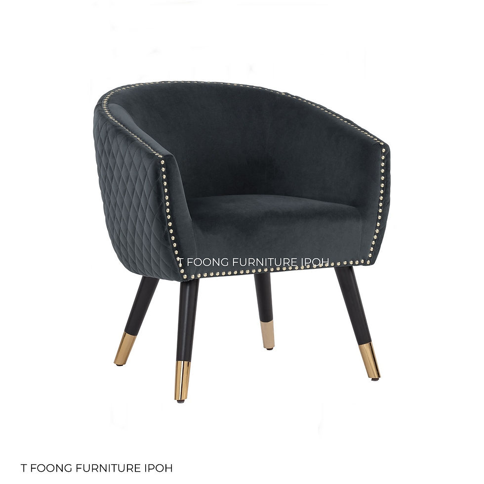 Thumbnail: Luxury Velvet Barrel Accent Chair with Nailhead Trim Designer Chair