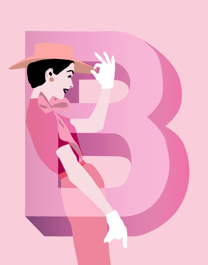 B, Alphabet Fashion