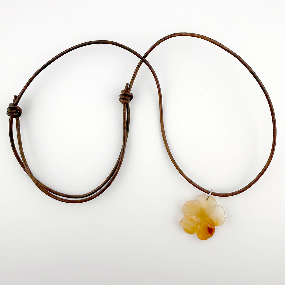 Thumbnail: Carnelian Flower Necklace
