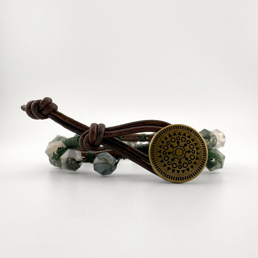 Thumbnail: Moss Agate Wrap Bracelet