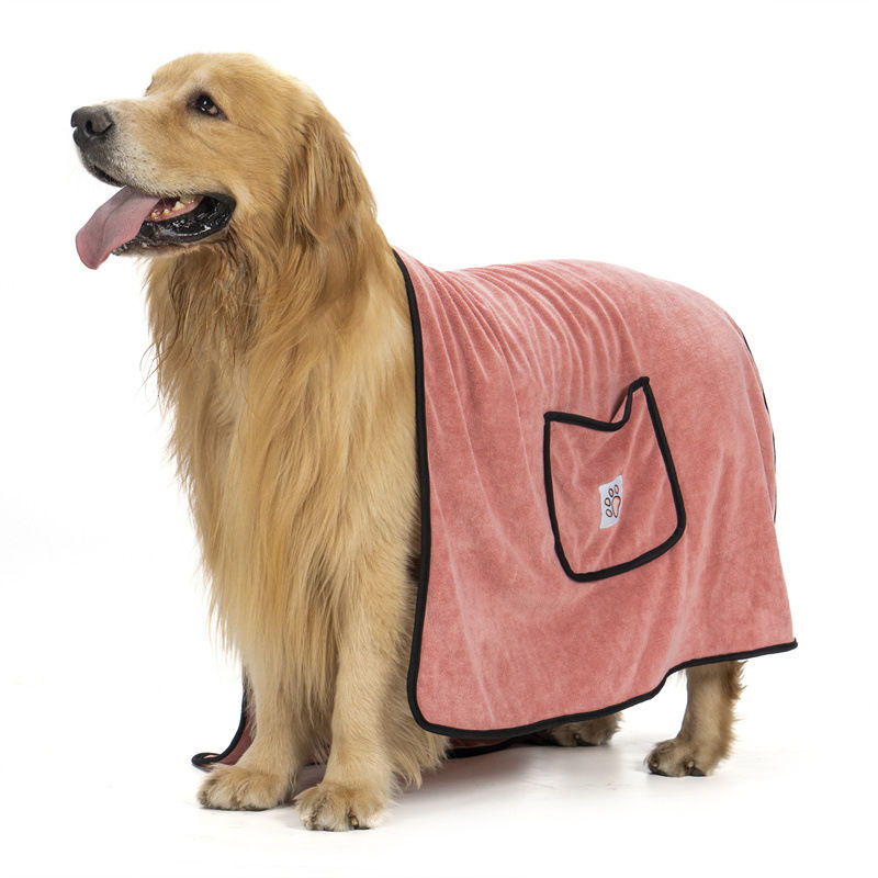 Thumbnail: Pet towel dog bath towel super absorbent quick-drying pocket glove cleaning prod