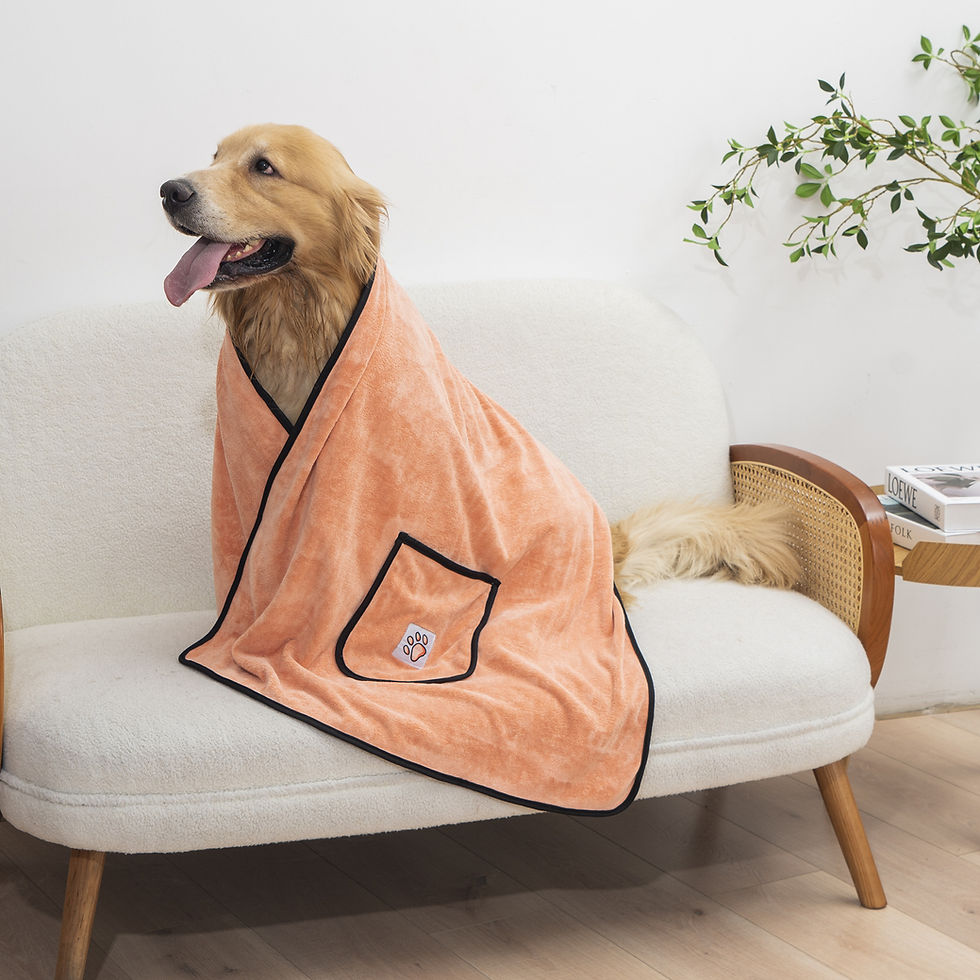 Thumbnail: Pet towel dog bath towel super absorbent quick-drying pocket glove cleaning prod