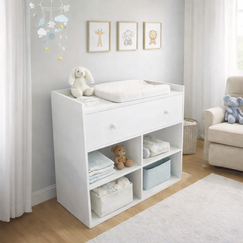 Baby room..様 Baby Compactum with Drawer and 4 Cube Storage | Wood Marvels