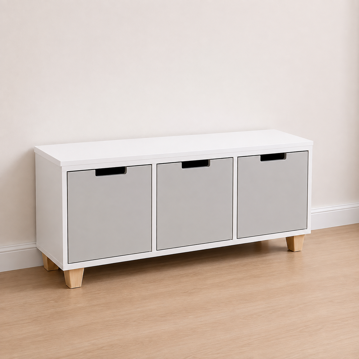 3 Cube Storage Unit with 3 Plain Storage Boxes