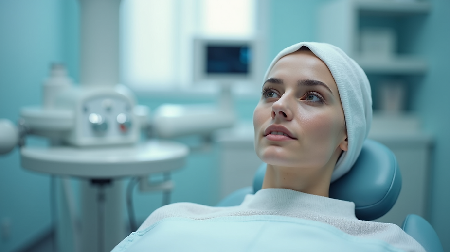 Close-up view of modern medical aesthetic equipment at Glo
