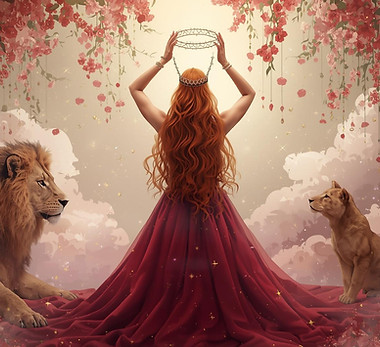 I'm going to be doing a crown of confidence spell, a back-facing, long, wavy, ginger-haire