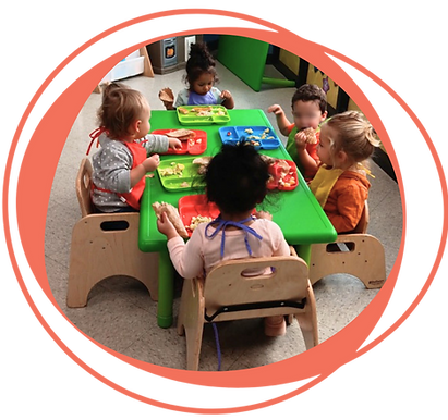 Vision Trilingual Preschool Children Eating Lunch
