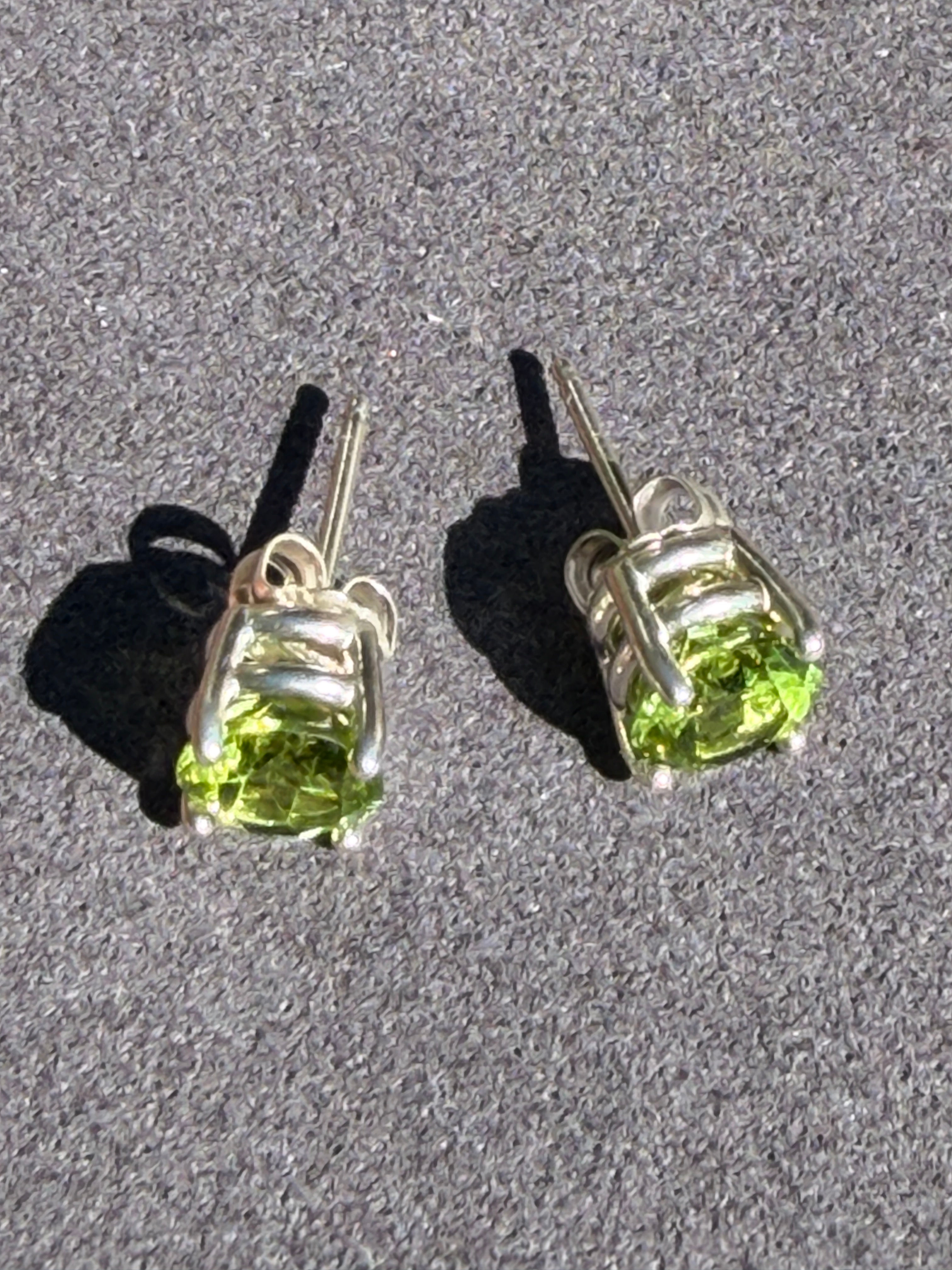 Peridot Stud Earrings