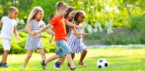 healthy children playing outdoors pediatric wellness and natural child health