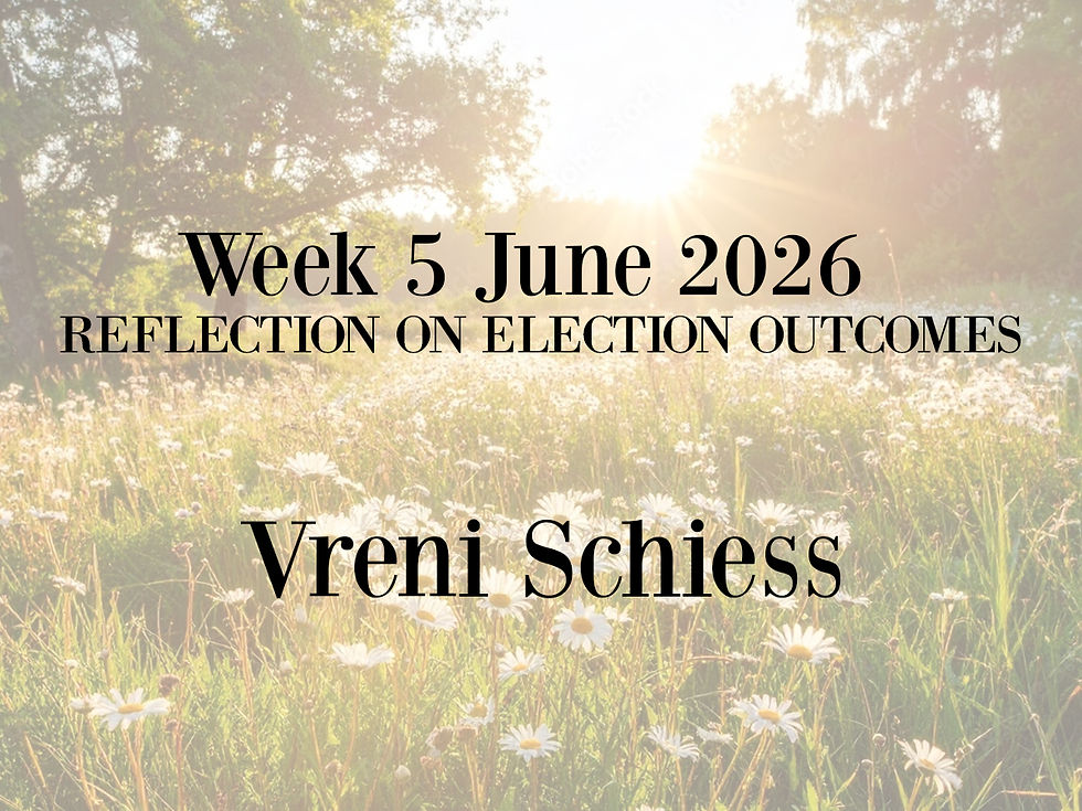 Week 5 June 2026 – REFLECTION ON ELECTION OUTCOMES