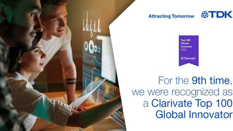 TDK again recognized among Clarivate Top 100 Global Innovators