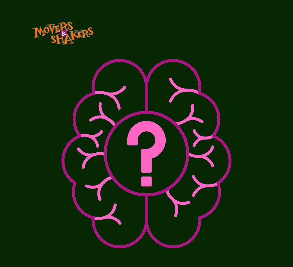 The outline of a brain with a question mark in its centre