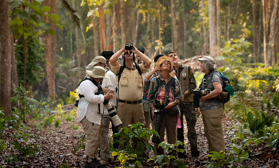 A group of photographers check out the Amazon.