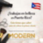Profesionales de la belleza en Puerto Rico con herramientas de estilismo y la bandera de Puerto Rico promoviendo una guía sobre el Registro de Comerciante paso a paso.