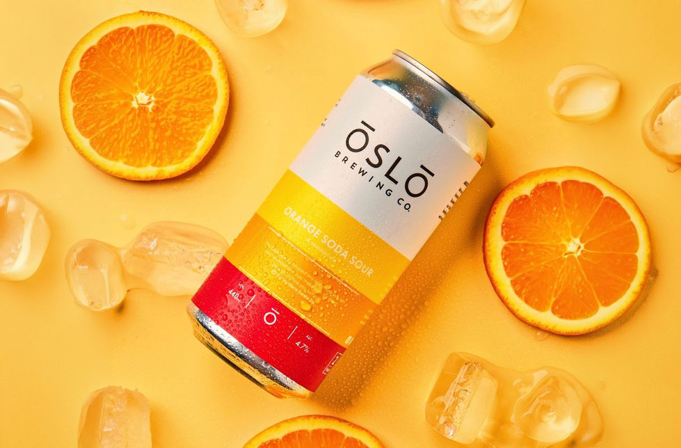 Färgstark burkdesign för Oslo Brewing