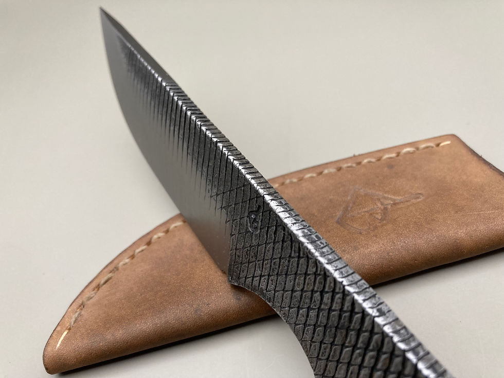 Miniature : Couteau forgé râpe de maréchal ferrant petit modèle
