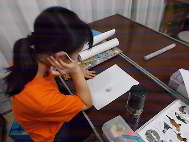 Hちゃんの制作風景