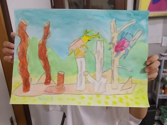 小学4年生が描いた工作の絵
