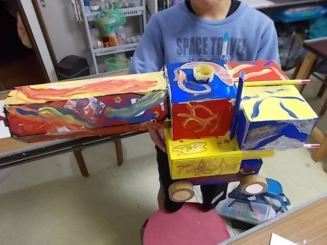 空き箱で作った戦車