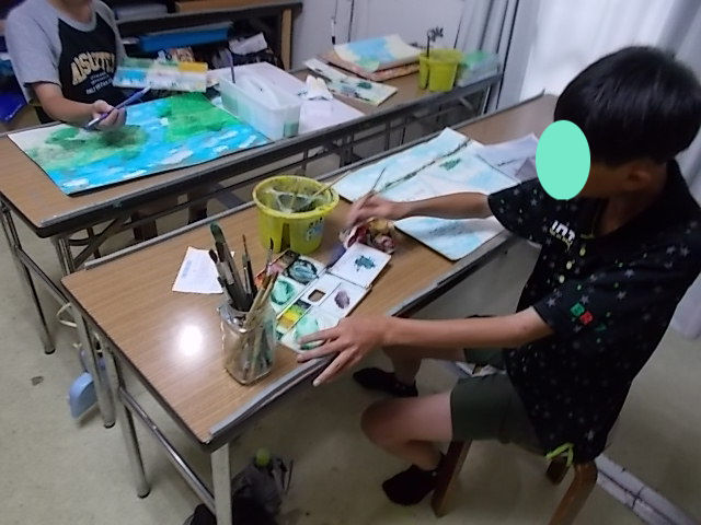 15日の夏休み絵画教室