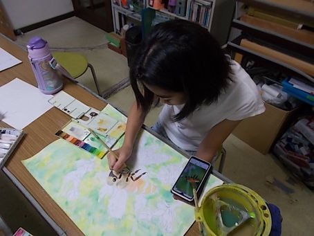 8月2日の夏休み絵画教室