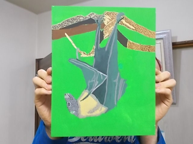 アクリルと水彩