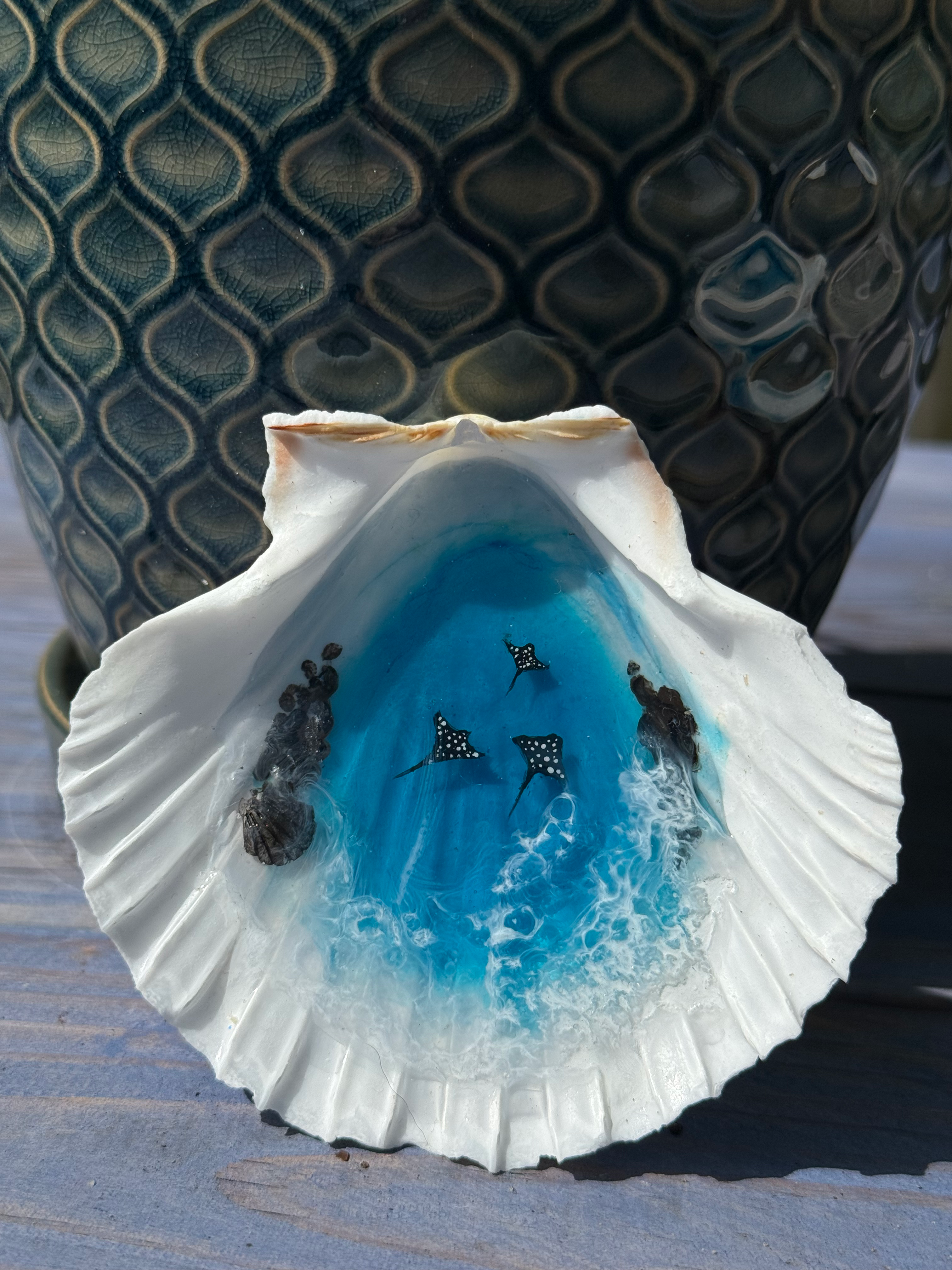Hand-Painted Decorative Shell