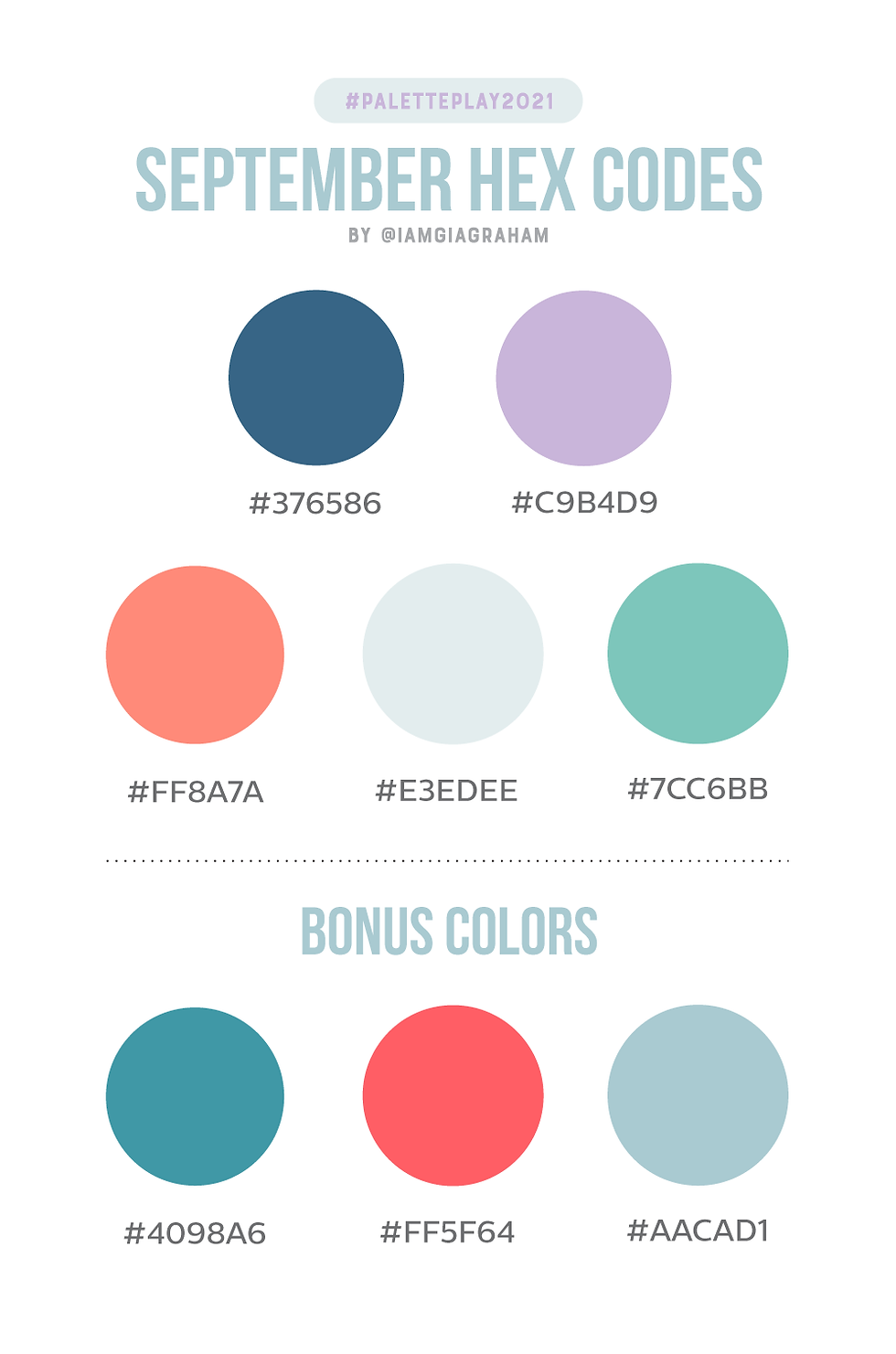September 2021 Palette by Gia Graham