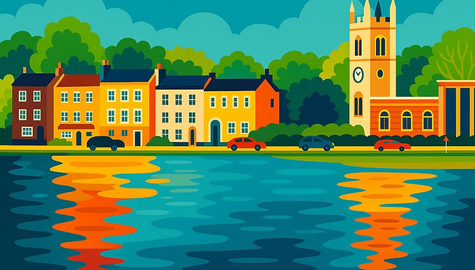 Isleworth, watercolour; ink paintings