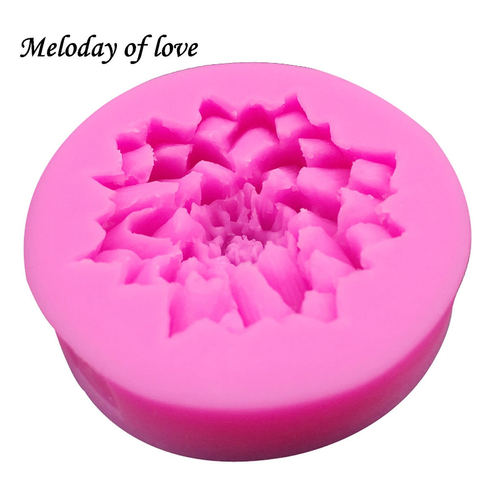 Miniatura: Molde floral 3D em silicone