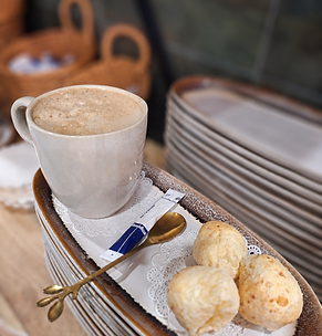 Coffee with cheese bread