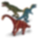 Med. T-Rex, Spinosaurus & Brachiosaurus - Poseable 3pk