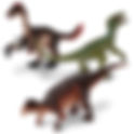 Med. Velociraptor, Iquanadon, & Therizinosuarus - Poseable 3pk