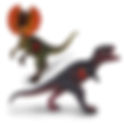 B/O Carnotaurus & Dilophosaurus (Sounds) 2pk