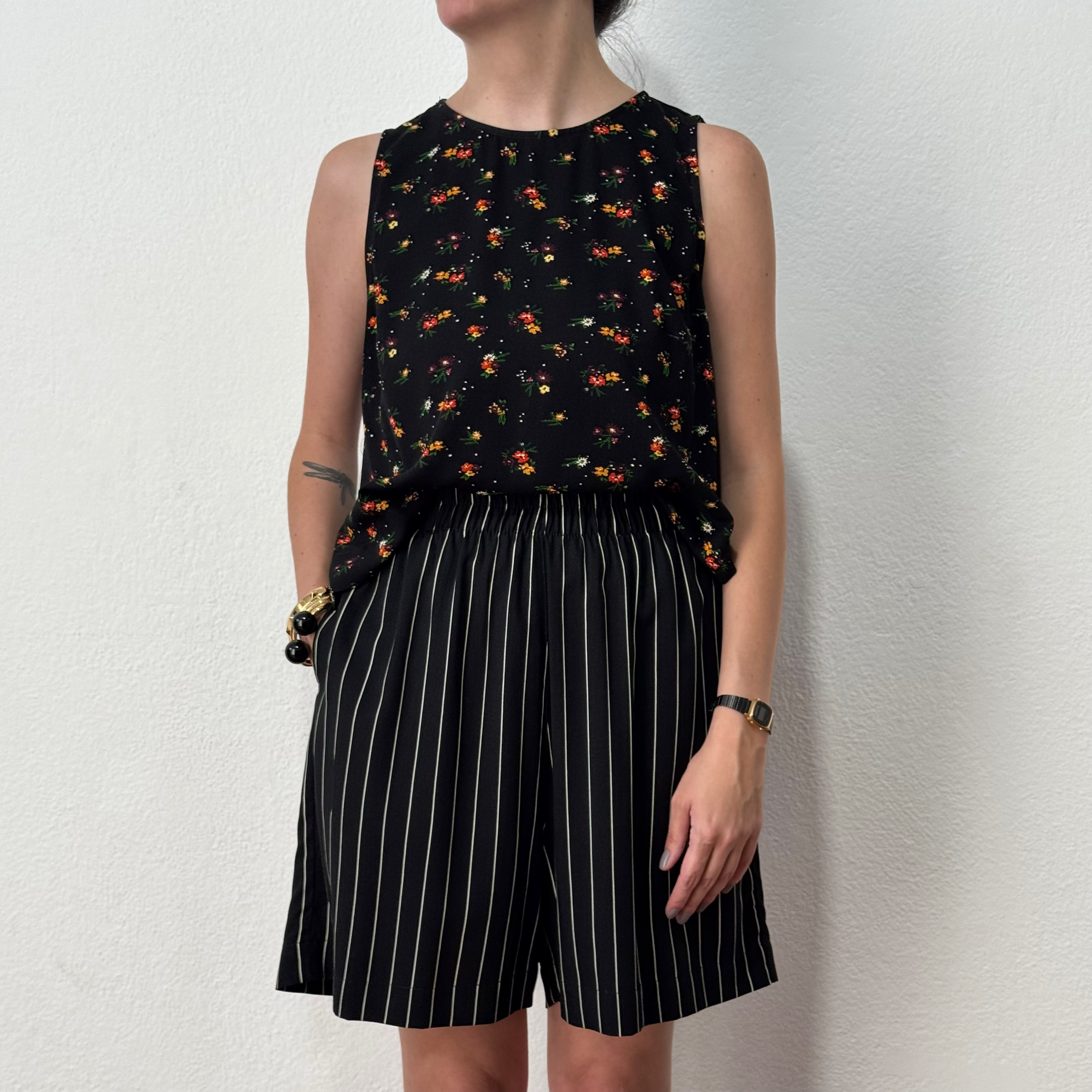 Regata Clara floral preto