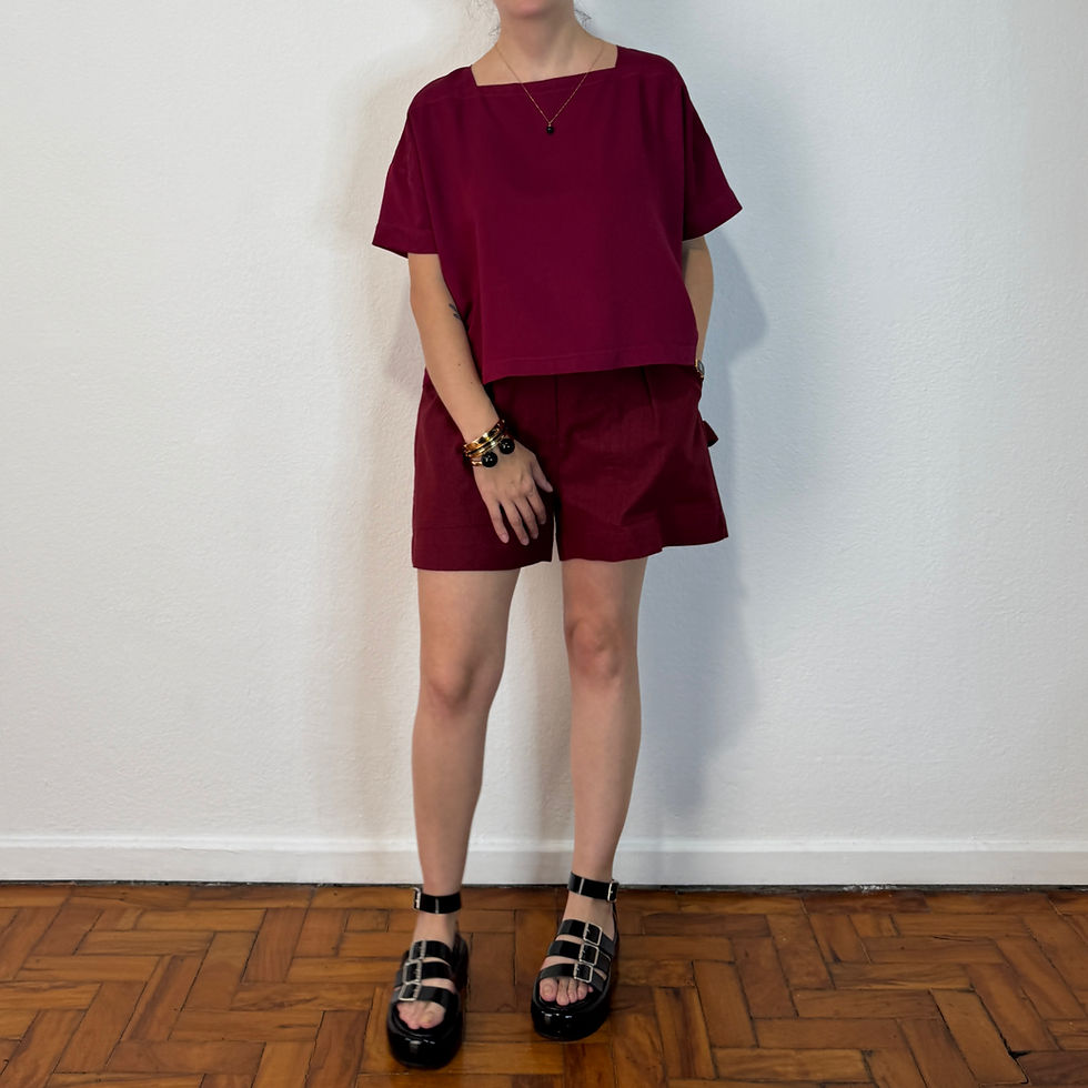 Miniatura: Short Lorena vinho
