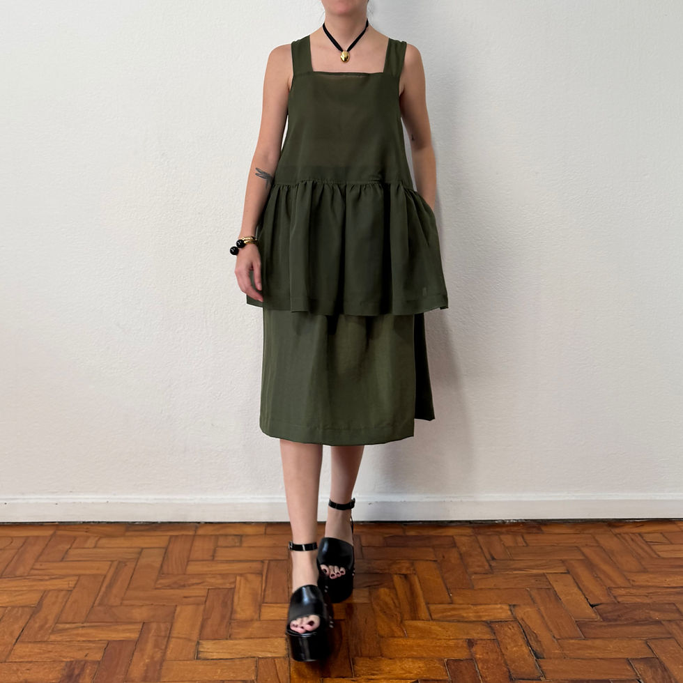 Miniatura: Blusa Agnes organza oliva