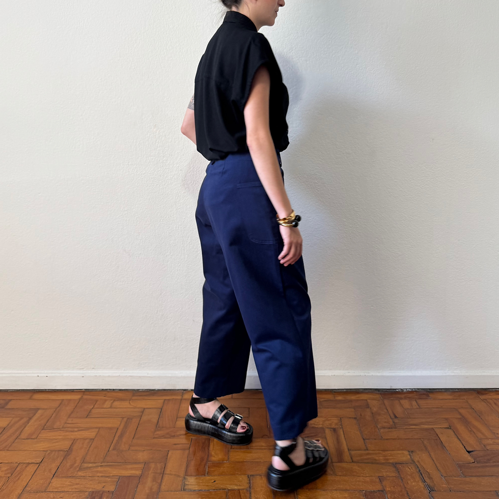 Miniatura: Calça Cora sarja marinho
