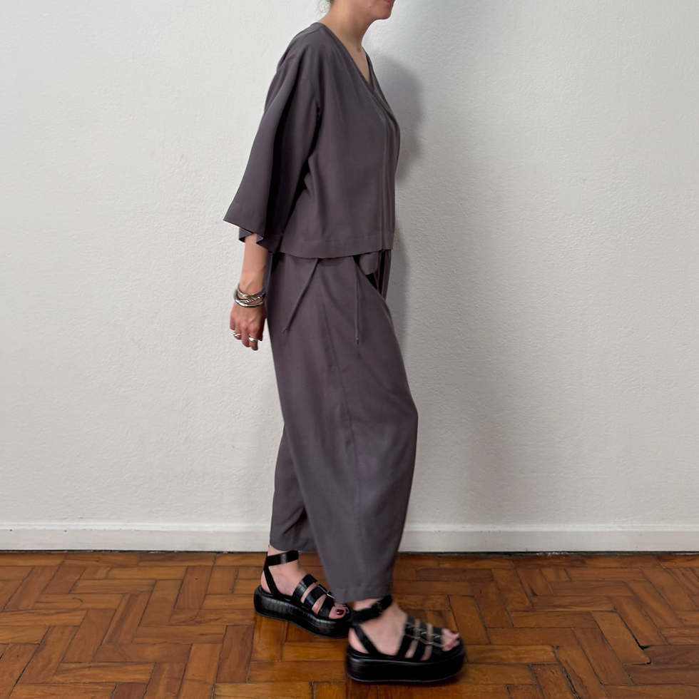 Miniatura: Kimono Âmbar cinza