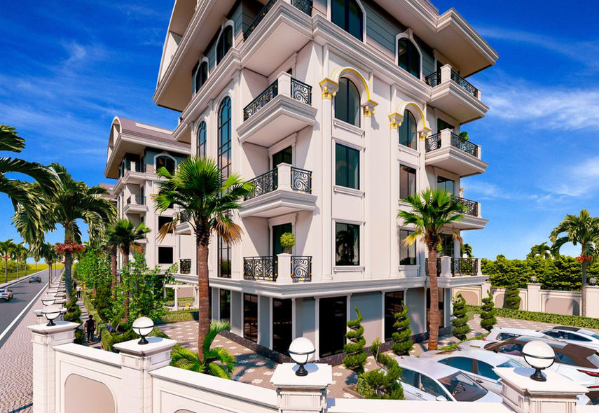 Gold Residence - апартаменты на продажу в новом комплексе в районе Оба, Аланья, открытом для ВНЖ и гражданства Турции