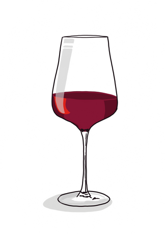 Digital - Red Wine Glass
