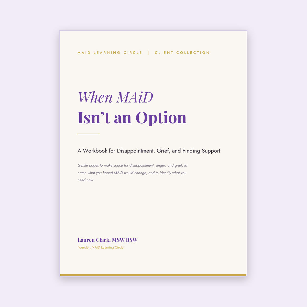 When MAiD Isn’t an Option (Client Workbook + Guide)
