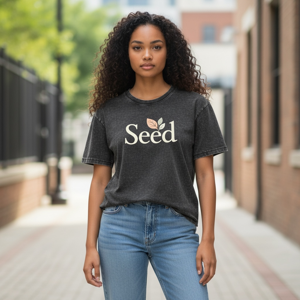 Planted a seed leaf logo